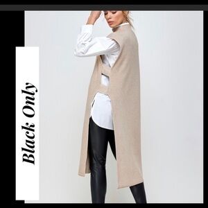 Black Midi Sweater Vest